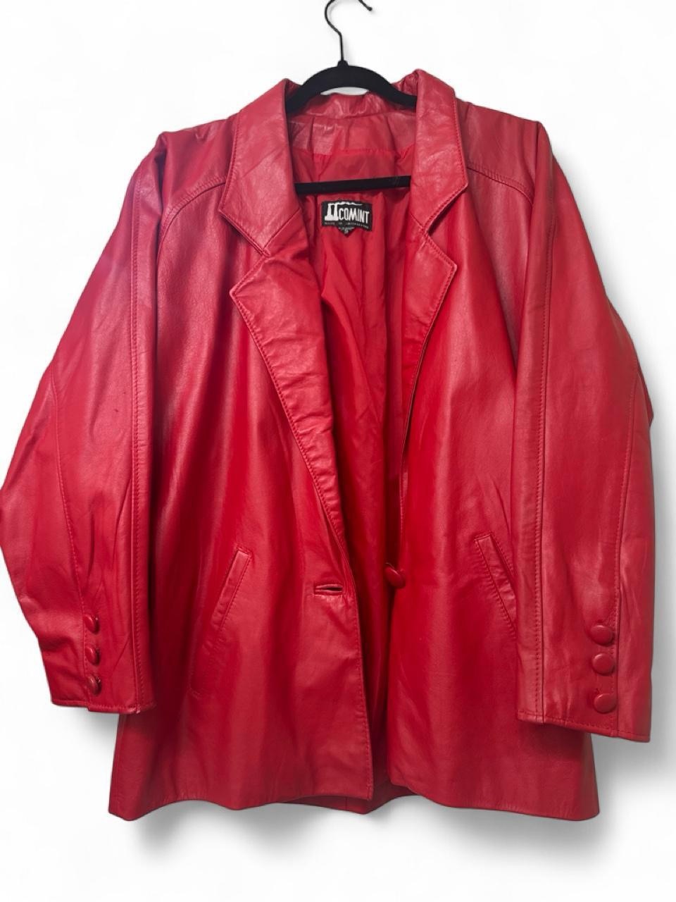 Vintage Red Leather Jacket
